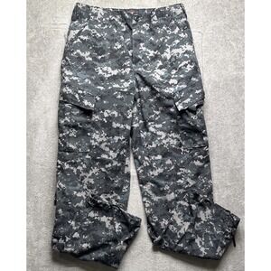Tru Spec Men's Gray Black Digital Camo Double Knee Tactical Pants Medium Long
